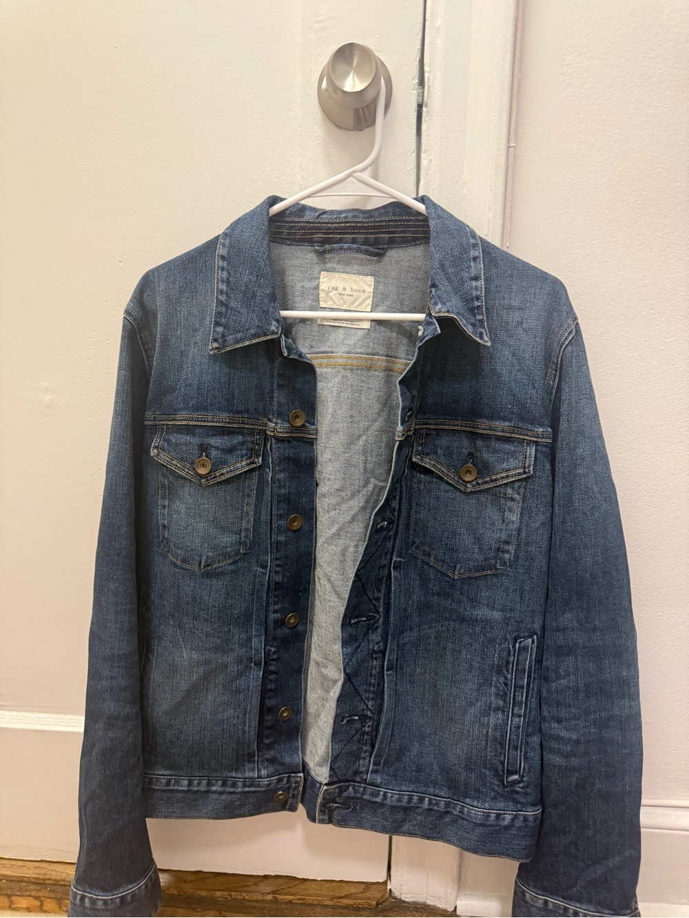 rag & bone blue denim trucker jacket